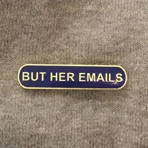 🎄🎁💙 BUT HER EMAILS navy blue hard enamel pin